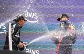 Lewis Hamilton y Max Verstappen.