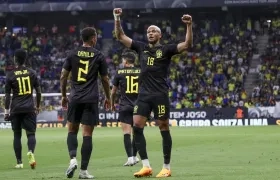 Joelinton (18) celebra el primer gol de Brasil ante Guinea. 