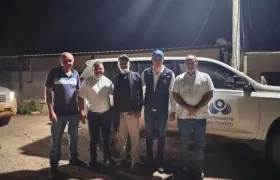 El ganadero Heriberto Urbina Lacouture poco despues de ser liberado