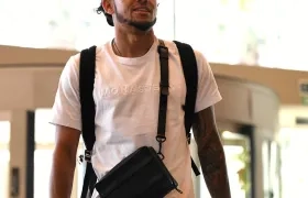 Luis Díaz a su arribo a la concentración de la Selección Colombia. 