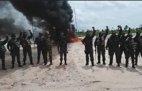 Militares venezolanos destruyeron la estructura usada para la minería ilegal 