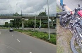 Accidente en vía oriental, barrio El Tesoro, Malambo.