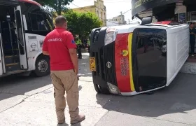 Accidente de tránsito en la calle 41 con carrera 40.