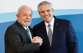 Luiz Inácio Lula da Silva, presidente de Brasil, y Alberto Fernández, presidente de Argentina.