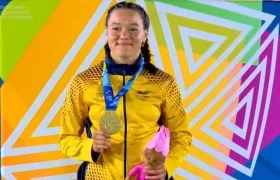 Martha Bayona ganó oro en ciclismo.