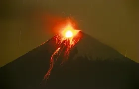 Foto de archivo del volcán Sangay.