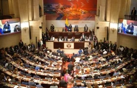 El Presidente Gustavo Petro durante su intervención ante el Congreso.