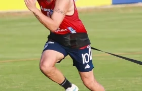 Juan Fernando Quintero en la pretemporada con Junior. 