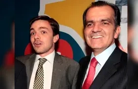 Óscar Iván Zuluaga y su hijo David Zuluaga Martínez.
