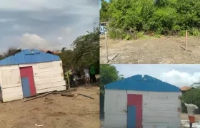 Imágenes de las casetas y los cerramientos en espacio público y zona de playas.