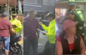 Tres de los capturados. 