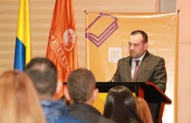 Edwin Palma, Viceministro de Relaciones Laborales, en un congreso de seguridad y salud en el trabajo.