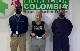 Hernán Giraldo el día que fue deportado.