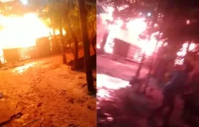 Incendio en barrio El Chuchal.