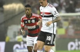 James Rodríguez durante el partido ante Flamengo.