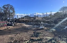 Imagen de los daños por el incendio.
