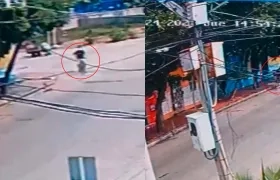 Momentos del ataque sicarial.