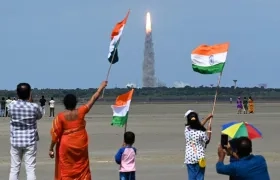 Lanzamiento del Chandrayaan-3 hacia la Luna.