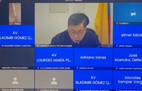 Aspecto de la audiencia ante el Tribunal Superior de Barranquilla Sala de Justicia y Paz. 