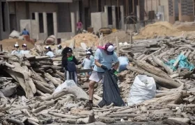 Limpieza en las playas del Atlántico.