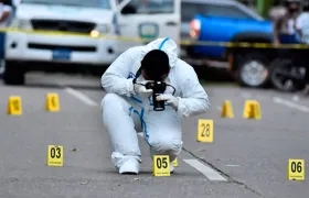 Inspección del lugar de un homicidio. 