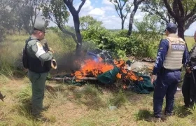 El campamento destruido.