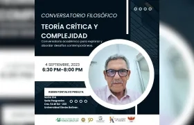 Rubén Fontalvo Peralta este lunes en el conversatorio.