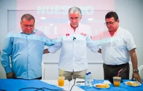 Ceremonia religiosa de grupos cristianos en apoyo del candidato Eduardo Verano