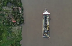 El canal de acceso al puerto de Barranquilla