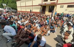 Algunos de los 88 capturados del 'Tren de Aragua'.