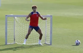 Joao Félix en uno de sus últimos entrenamientos con el Atlético de Madrid.