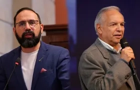 Ministro de Minas, Andrés Camacho, y Ministro de Hacienda, Ricardo Bonilla.