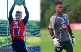 Santiago Mele y Jefersson Martínez, porteros del Junior. 
