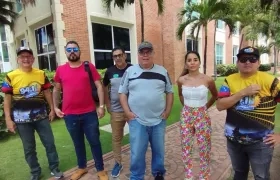 Grupo de periodistas venezolanos que están en Barranquilla para el cubrimiento del partido contra Colombia.
