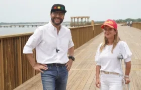 El alcalde Jaime Pumarejo y la gobernadora Elsa Noguera