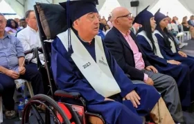 Luis Fernando Montoya durante la ceremonia de graduación.