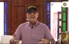 El alcalde William Dau en el video que envió para denunciar la clonación de su voz