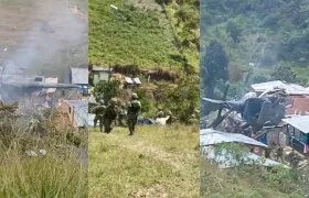 Helicóptero MI17 del Ejército Nacional cayó en una casa.