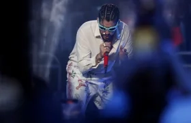 El cantante Bad Bunny en uno de sus recientes conciertos.