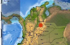 Reporte del epicentro del temblor dado por el SGC.