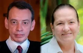 Magistrado Francisco Farfán y Cielo Gnecco.