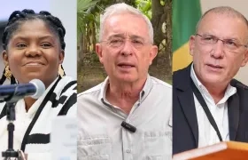 Francia Márquez, Álvaro Uribe Vélez y Roy Barreras.