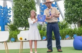 Gobernadora Elsa Noguera en la presentación de su libro ‘Parques para la Gente’.