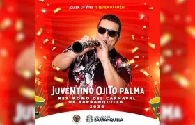 Juventino Ojito Palma, Rey Momo 2024.