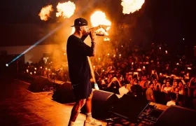 Nicky Jam durante un concierto en Colombia este año.