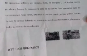 Este es el panfleto que están distribuyendo.