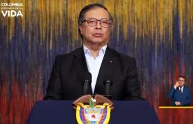 Presidente Gustavo Petro, durante su alocución.