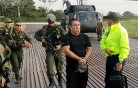 Tito Aldemar Ruano, alias "Don Ti", siendo capturado en Colombia.