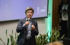 La alcaldesa de Bogotá, Claudia López, en el Festival del Hábitat