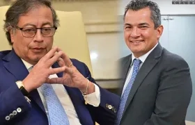 El presidente Gustavo Petro y el presidente del CNE, Alfonso Campo